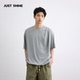 JUSTSHINE t恤抗菌松弛感落上衣 收褶绵羊毛短袖 折扣季 裸感滑滑T
