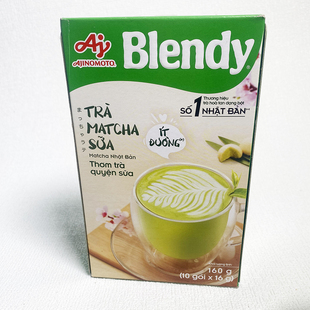 网红爆款越南代购BLENDY抹茶奶茶速溶奶茶10条装160克