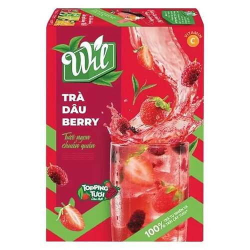 越南代购WIL水果茶固体速溶茶粉桑葚草莓茶带果肉