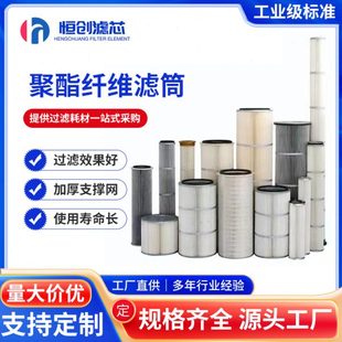 厂促生产工业除尘器滤筒 阻燃滤筒 除尘滤芯 覆膜滤筒