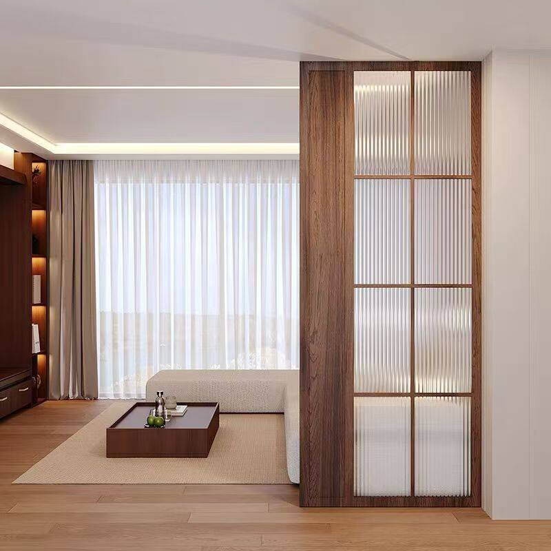 2025新款屏风隔断客厅遮挡入户门中古风客厅遮挡卧室长虹玄关玻璃