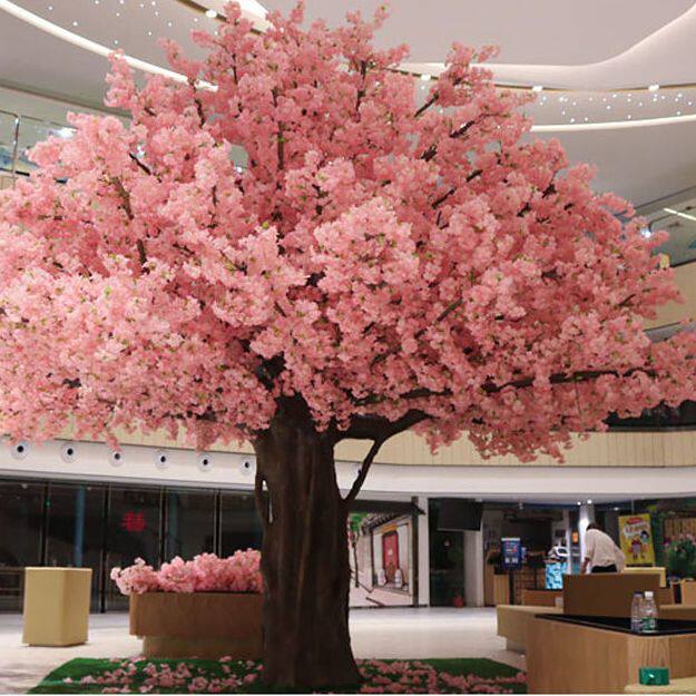 仿真桃花树大型室内装饰樱花树餐厅商场许愿树假桃树仿真假树定做