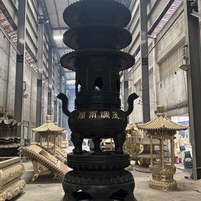 寺庙定制户外大型道观铸铁室外景区故宫宝鼎香炉祠堂宗祠圆形经炉