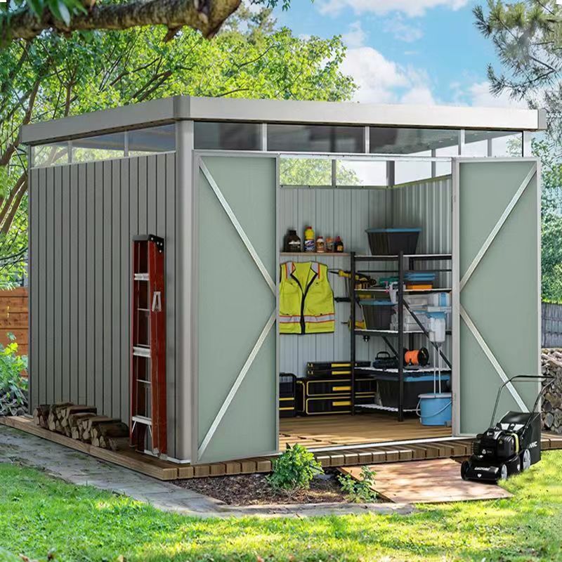 户外储物工具房室外简易房花园杂物间楼顶铁皮房露台组装临时房子