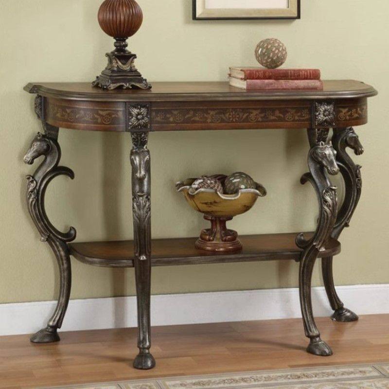 欧式美式彩绘玄关台桌走道边柜案台案桌做旧复古隔断