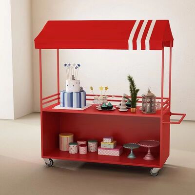 网红爆款带轮铁艺户外集市地摊手推车小吃夜市移动摊位小推车定制