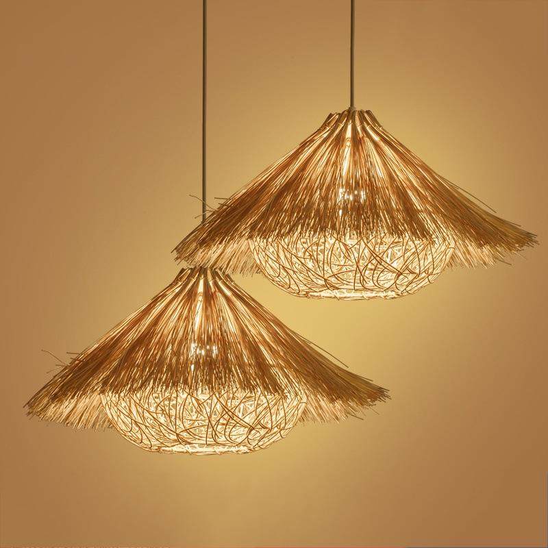厂家直供藤艺吊灯日式餐厅茶室榻榻米禅意卧室北欧东南亚竹编织灯,家装灯饰光源,智能吊灯,淘宝优惠券,粉丝福利购,淘宝优惠卷