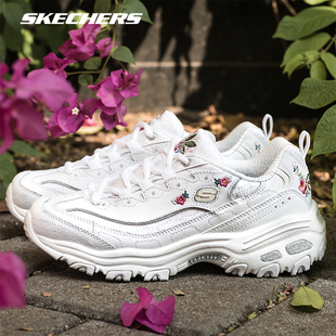 女 厚底休闲运动熊猫老爹鞋 官方旗舰正品 Skechers斯凯奇复古小白鞋