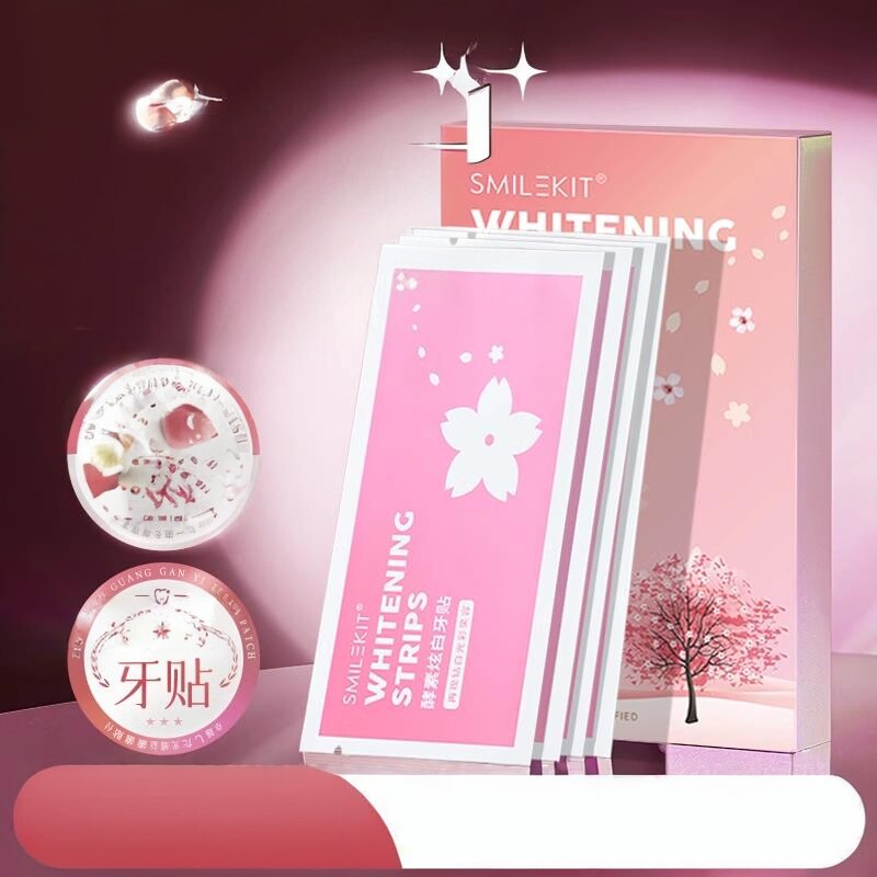 黄牙樱花炫白牙贴酵素美牙亮白贴牙刷/口腔清洁工具