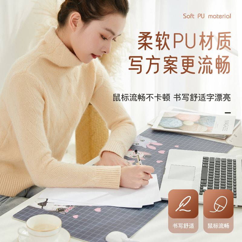 加热鼠标垫超大发热学生书桌电脑暖桌垫办公室桌面暖手电热垫