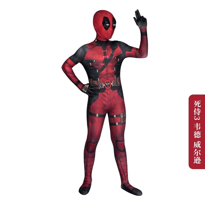 娜多死侍3韦德威尔逊cos儿童连体紧身衣cosplayJ23038BA-KID