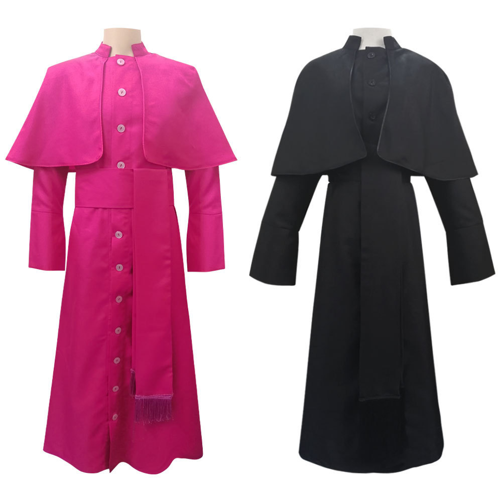 鑫博缘新款教堂司祭神父服装万圣节主题派对角色扮演舞台演出服