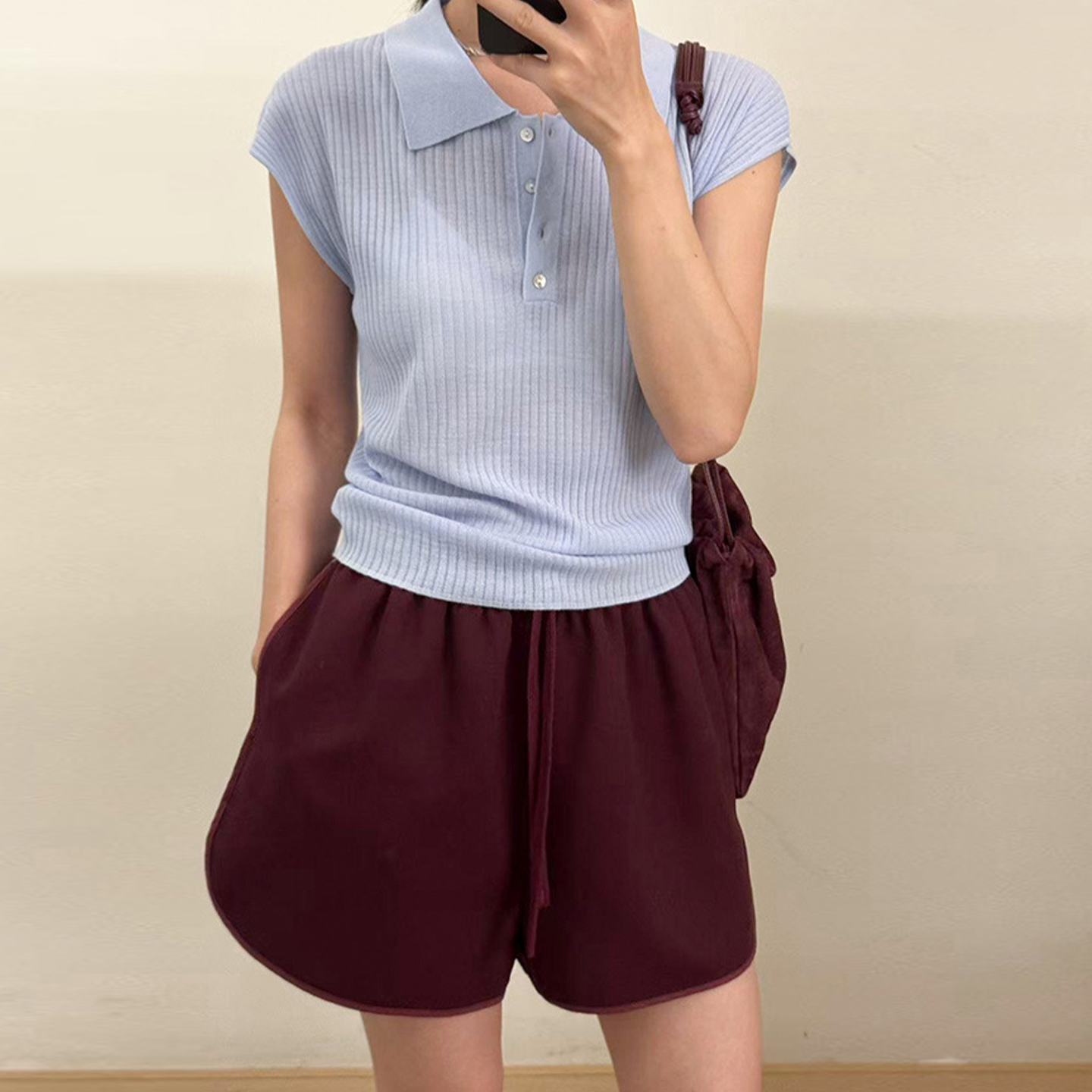 松紧腰松弛感百搭短裤女2025夏季