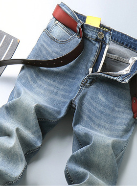 爆款2025春季sulee专柜怀旧直筒牛仔裤男春秋潮牌韩版弹力长裤