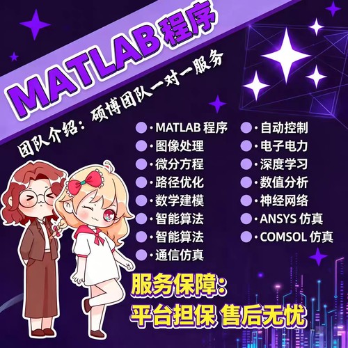 MATLAB代码程序设计数学建模python数据分析智能算法代码编程