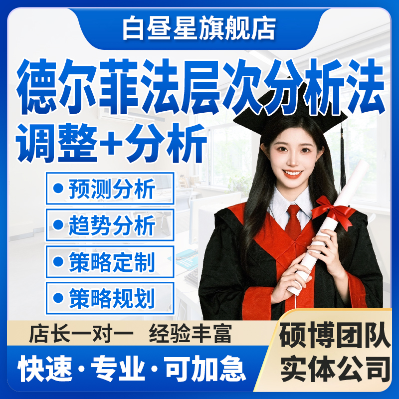 德尔菲法层次分析法AHP模糊综合评价专家评分法变异系数权重代做