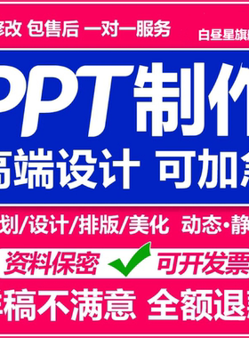 ppt制作代做定制美化修改帮做汇报课件设计排版代作年终总结述职