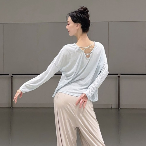 现代舞上衣2025新款日常舞蹈练功服中国舞罩衫宽松飘逸古典舞服装