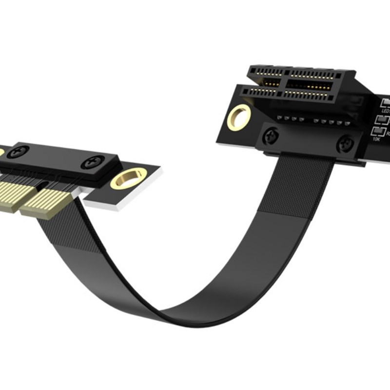 适用于PCI-E3.0PCIEx1延长线1X接口网卡声卡小插槽1X转接线立式90