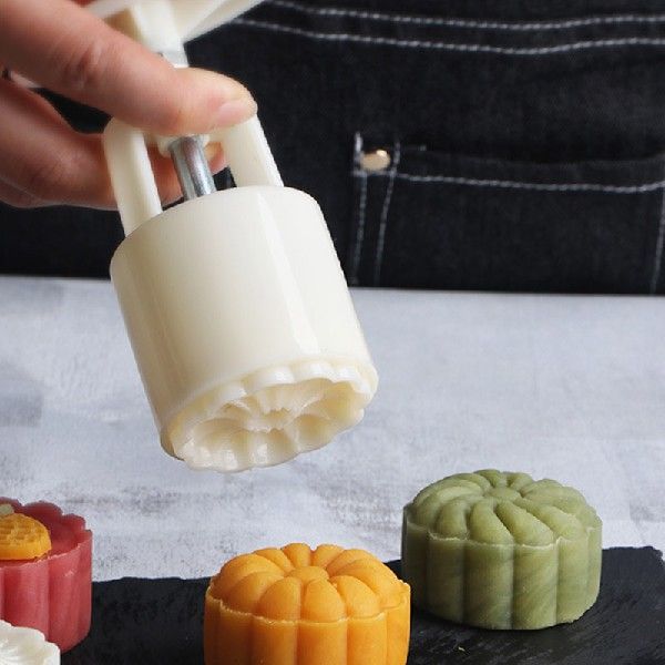 Mooncake Mold Set DIY Plastic Pastries Cake Plungers Hand