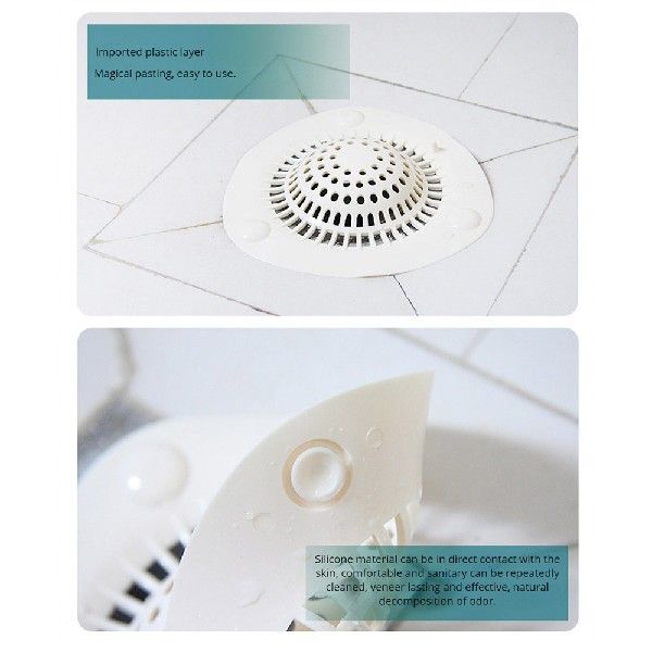 Beige Silicone Hair Catcher Deodorant Sink Filter