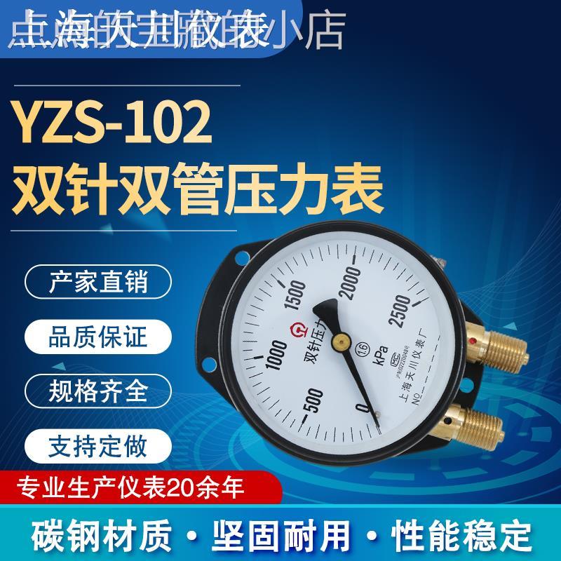 好货双针双管压力表YZS-102上海天川仪表厂汽修专用火车铁轨路徽