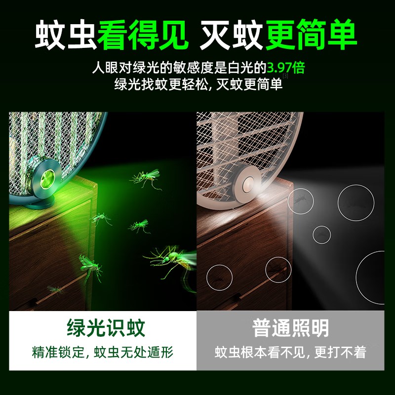 锐舞(RANVOO)电蚊拍灭蚊灯充电式家用捕蚊子虫苍蝇神器式拍子户