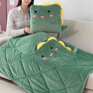 极速抱枕二合一小学生午睡毯教室用汽车靠枕被子两用2023新款加厚