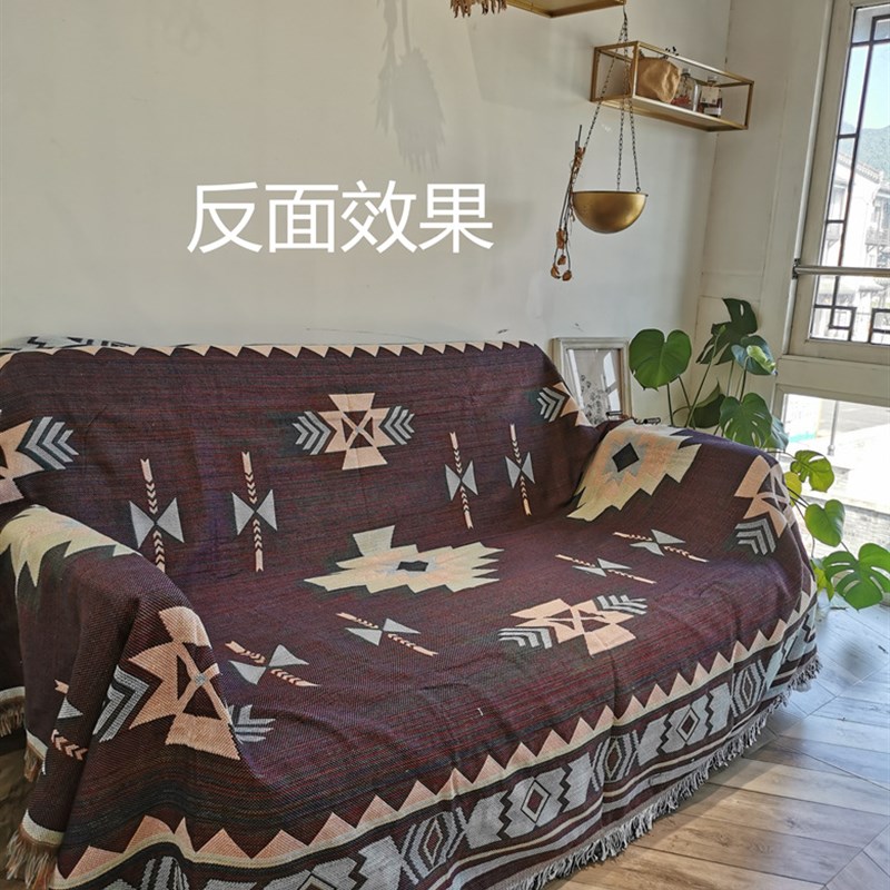 好货民族风沙发毯沙发巾全盖沙发盖布沙发套野餐垫苏克雷露营针织