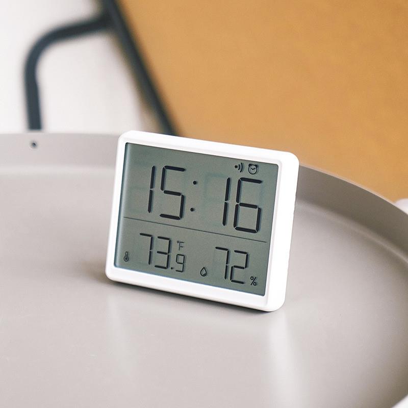 闹钟桌面简约数字厨房时钟磁吸冰箱贴电子温湿度计电子表挂墙
