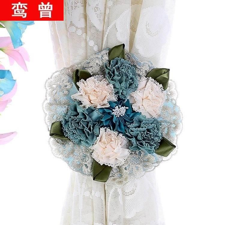极速扎带挂球窗帘绑带一对装可爱系带束带装饰绑绳欧式百搭纱帘客