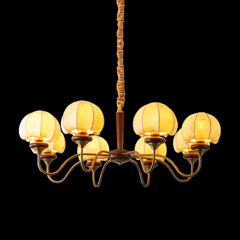 速发SOFAM法式复古客厅创意美式书房卧室侘寂风实木浪漫南洋吊灯