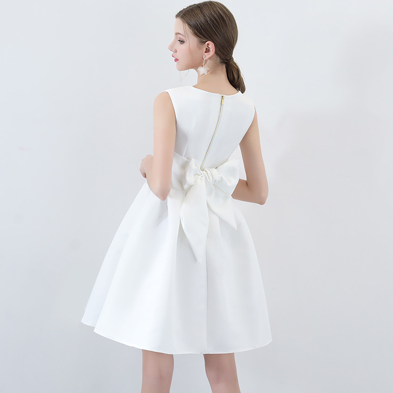 速发洋装派对小礼服礼衣新2021裙款宴会白色晚连服少学生短款名媛