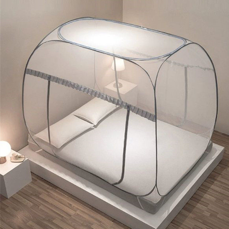 速发蚊帐蒙古包可折叠挂风扇免安装1.5m18米家顶床防掉一尘布用防