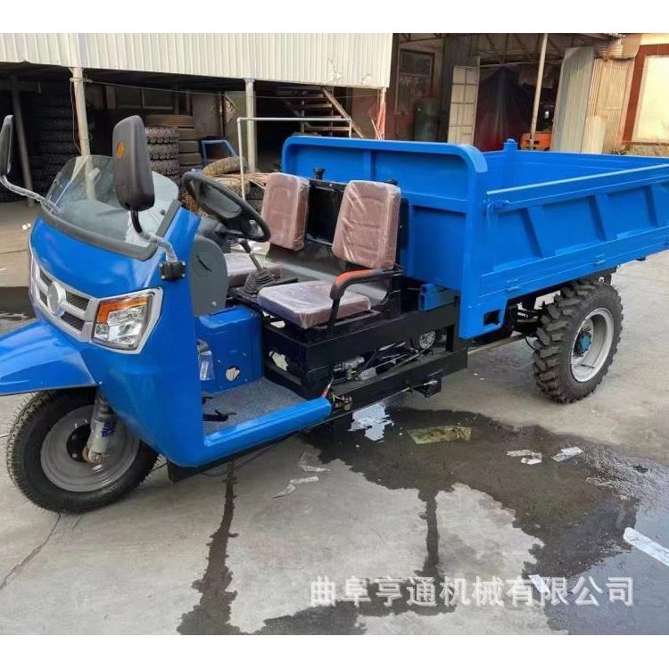 28马力柴油三轮车 涡轮转向方向盘液压自卸翻斗 农用工程两用