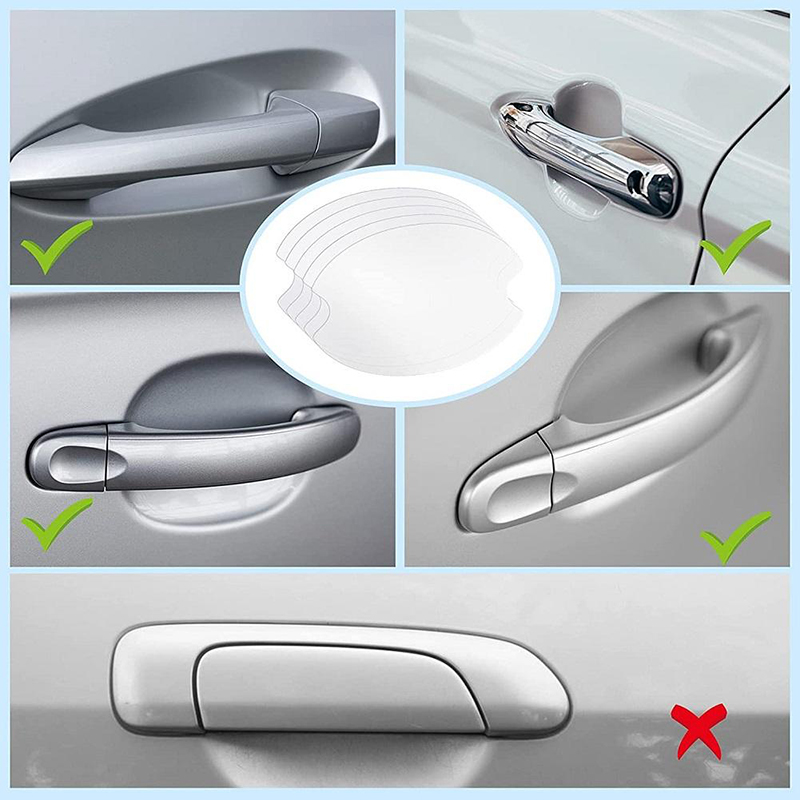 推荐10pcs Car Door Handle Protective Film Transparent Door H