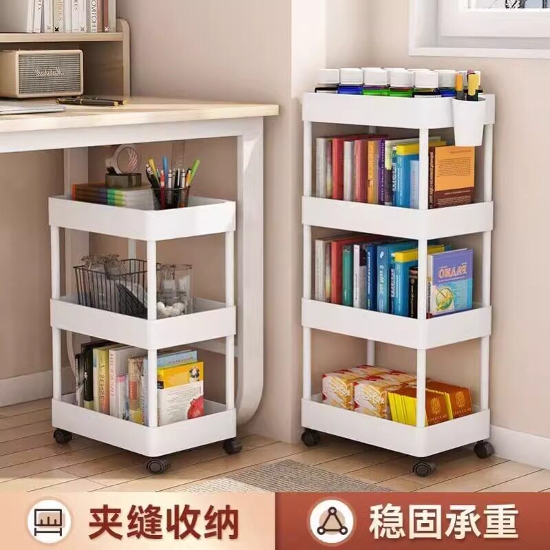 小推车置物架厨房落地卧室多层婴儿零食移动浴室卫生间收纳储物架