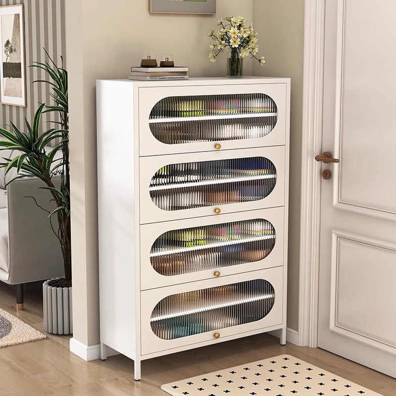 家用鞋柜门口钢制落地多层防尘鞋架入户玄关楼道大容量翻门收纳柜,住宅家具,鞋柜,淘宝优惠券,粉丝福利购,淘宝优惠卷