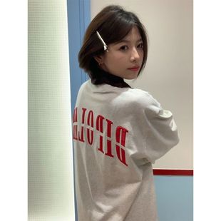 T恤上衣 国潮牌立体刺绣工艺设计感潮牌字母刺绣中性风穿搭短袖
