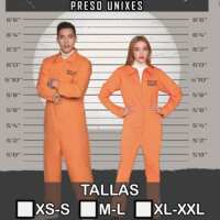 2020 New European and American male prisoner costume, Halloween men's adult orange prison costume cosplay costume thumbnail 7