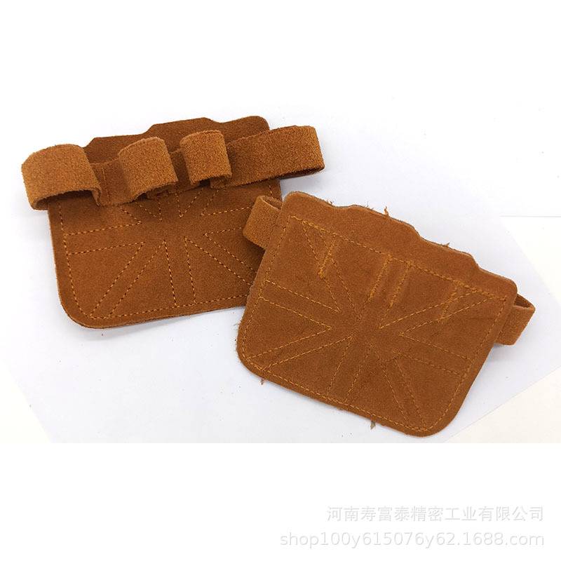 牛皮护掌健身防滑半指手套四指单杠护手撸铁防脱手起茧全引体向上