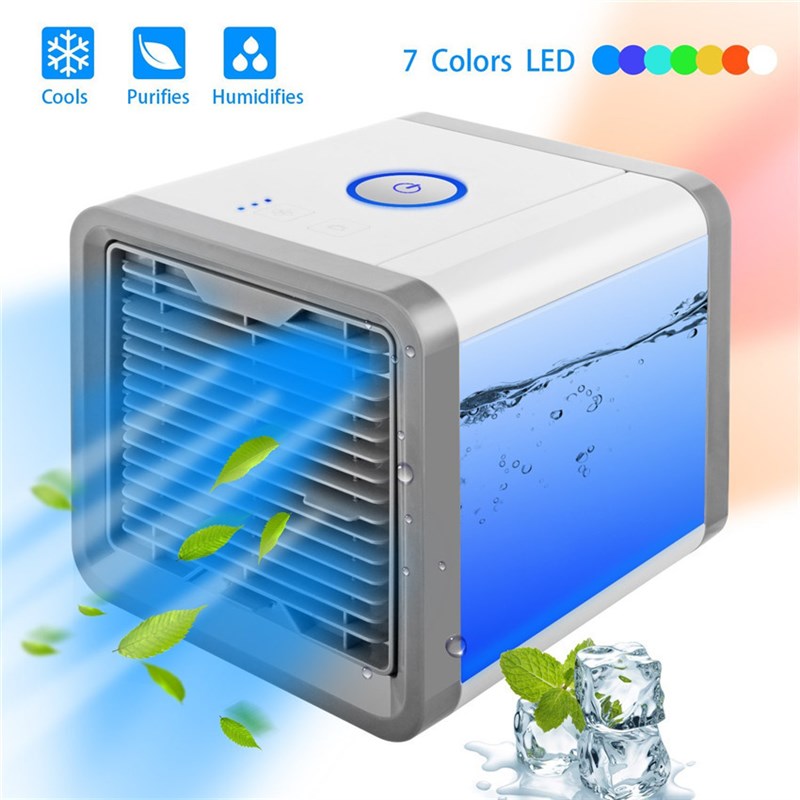 推荐Mini USB Portable Fan Air Cooler Humidifier Cooling Fan