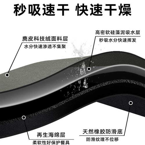 餐柜桌垫矽藻泥吸水凉垫玄关桌面垫子可裁剪电视柜桌垫长条保护垫