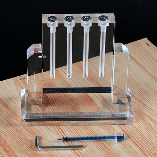 汽车机油油质比较器透明玻璃测试演示架变速箱油粘度检测仪定制