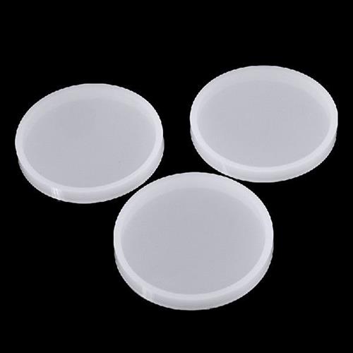 3pcs Translucent Round Coaster Resin Casting Mold 8*8cm