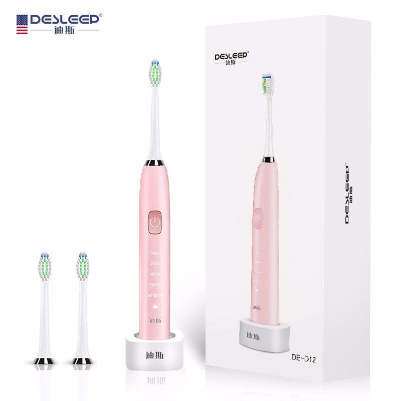 迪斯(Desleep)美国声波式电动牙刷成人充电式电动牙刷DE-D12樱