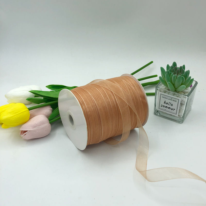 1.5cmDIY钩帽丝带透明装饰蝴蝶结雪纱带编帽子的线发饰大卷彩带