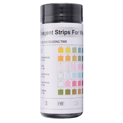 50pcs Aquarium Test Strip 6 In 1 PH Degree Testing Fish Tank