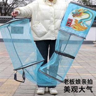 新款小号鱼护野钓专用方口鱼笼可携式小型加厚涂胶网兜折叠鱼户网