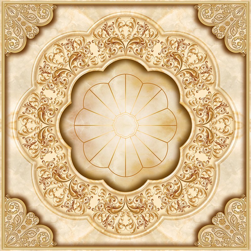 Wall Panel Wallpaper European Style Roll Leaf Flower Ceiling